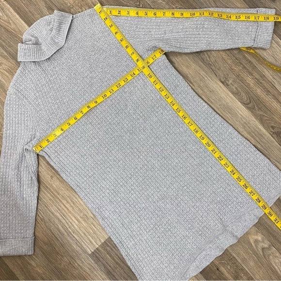 Lands’ End Womens Cable knit Chainlink Sweater Gray size S (6-8) - Picture 7 of 8